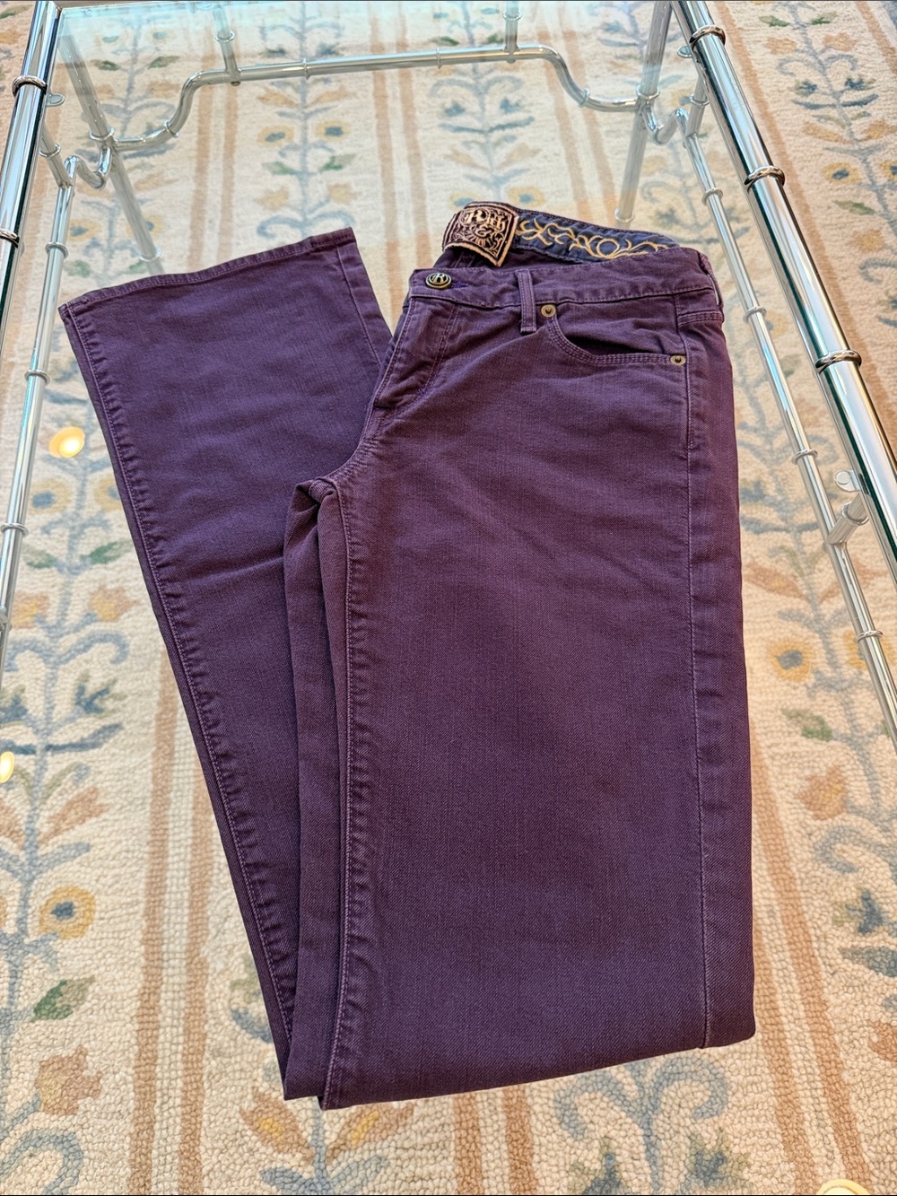 Rich & Skinny Women's Deep Purple Boot Cut Jeans